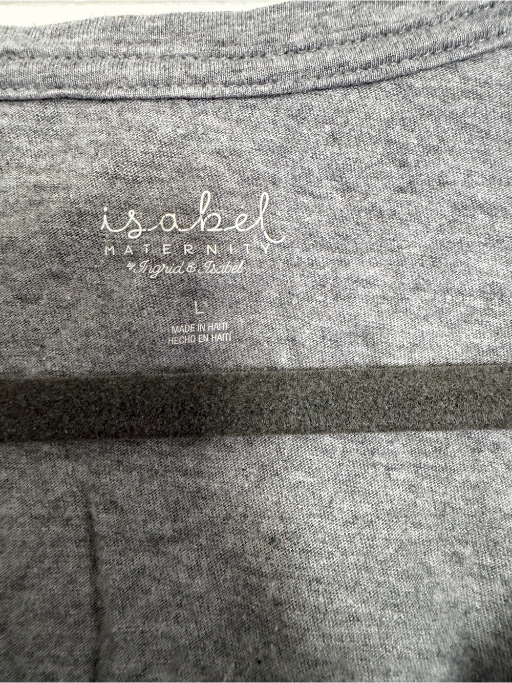 Ingrid & Isabel Gray V-Neck Short Sleeve Maternity Tee - Picture 4 of 5